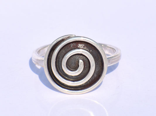Spiral Ring, Dainty Ring, Boho Jewelry, Toe Ring, Handmade Ring, Chunky Ring, Anxiety Ring, Anniversary Gift, Gift For Her, Oxidized Jewelry