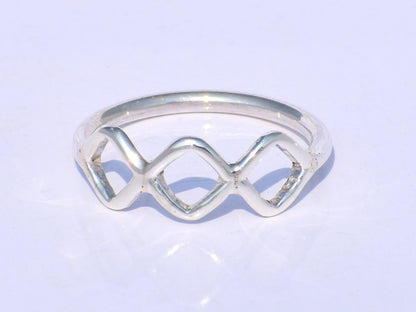 Hollow Ring, Handmade Ring, 925 Silver Ring, Triple Hollow Ring, Midi Ring, Stacking Ring, Fidget Ring, Chunky Ring, Circle Ring, Gift Ring