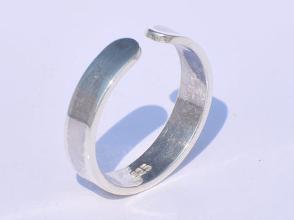 Plain Band Ring, Sterling Silver Ring, Adjustable Ring, Silver Ring, Thumb Ring, Promise Ring, Wedding Band, Handmade Ring, Unisex Jewelry