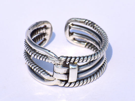 Chunky Band Ring, Statement Band Ring, Handmade Band Ring, 925 Silver Band Ring, Wide Band Ring, Adjustable Band Ring, Silver Valentine Gift