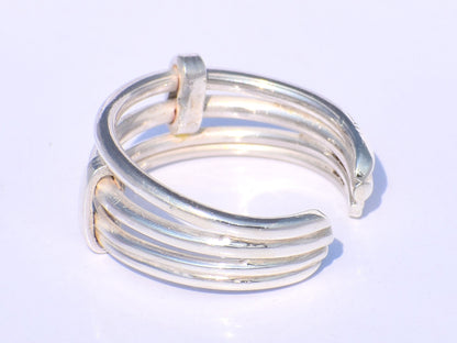 Chunky Band Ring, Weave Ring, Twist Ring, Handmade Ring, 925 Sterling Silver Ring, Dainty Ring, Fidget Ring, Meditation Ring, Gift For Women