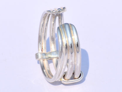 Chunky Band Ring, Weave Ring, Twist Ring, Handmade Ring, 925 Sterling Silver Ring, Dainty Ring, Fidget Ring, Meditation Ring, Gift For Women