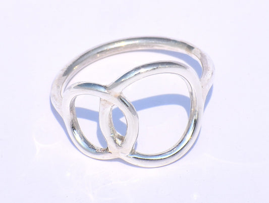 Hollow Ring, Sterling Silver Ring, Handmade Ring, Chunky Ring, Circle Ring, Stacking Ring, Dainty Ring, Fidget Ring, Women Ring, Boho Ring