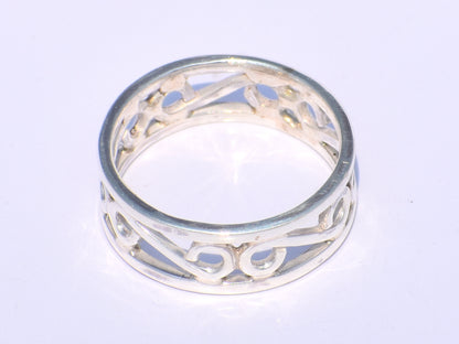 Infinity Spiral Ring, Sterling Silver Ring, Band Ring, Swirly Band Ring, Minimalist Ring, Boho Ring, Wrap Ring, Women Ring, Easter Day Gift