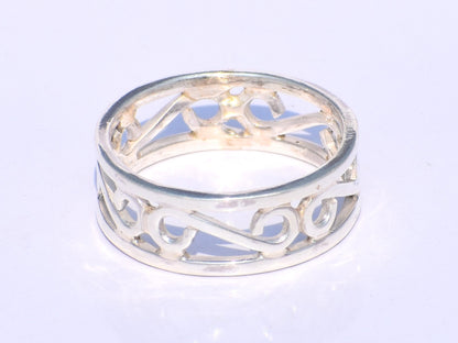 Infinity Spiral Ring, Sterling Silver Ring, Band Ring, Swirly Band Ring, Minimalist Ring, Boho Ring, Wrap Ring, Women Ring, Easter Day Gift