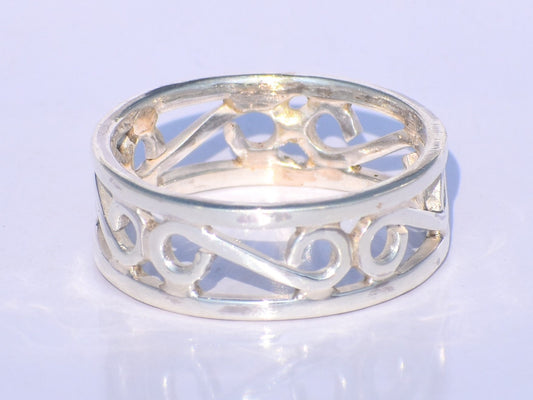 Infinity Spiral Ring, Sterling Silver Ring, Band Ring, Swirly Band Ring, Minimalist Ring, Boho Ring, Wrap Ring, Women Ring, Easter Day Gift