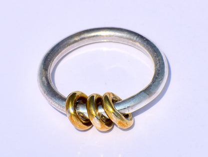 Stacking Band Ring, 925 Silver Ring, Chunky Ring, Fidget Ring, Anxiety Ring, Knuckle Ring, Stackable Ring, Dainty Ring, Spin Ring, Boho Gift