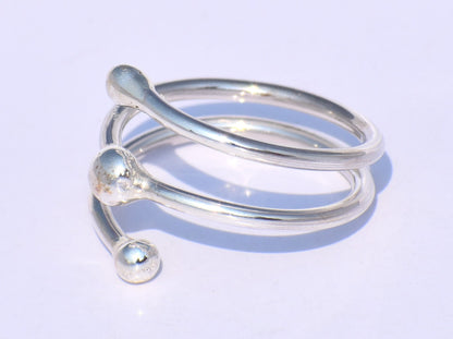 Spiral Ring, 925 Sterling Silver, Wrap Ring, Coil Ring, Chunky Ring, Statement Ring, Handmade Ring, Women Ring, Anniversary Gift, Boho Ring