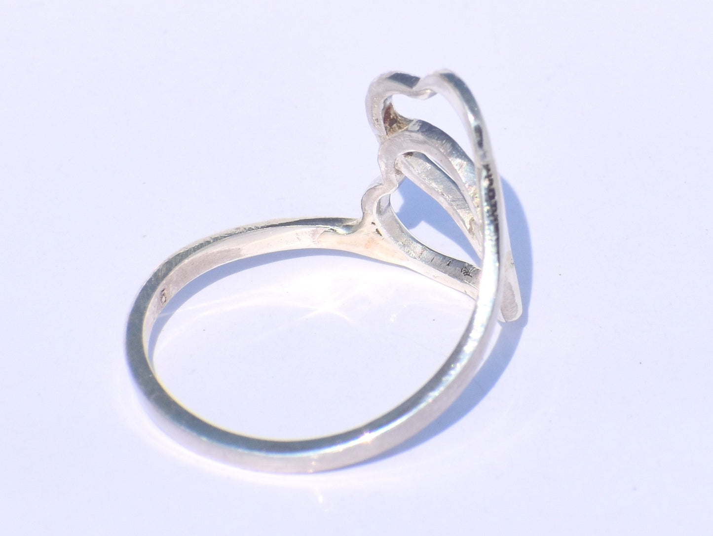 Heart Silver Ring, Double Heart Silver, 925 Silver Ring, Open Heart Ring, Chunky Ring, Statement Ring, Dainty Ring, Woman Gift, Gift For Her