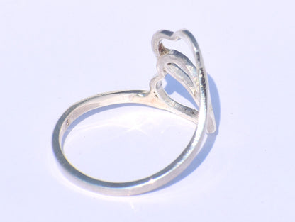 Heart Silver Ring, Double Heart Silver, 925 Silver Ring, Open Heart Ring, Chunky Ring, Statement Ring, Dainty Ring, Woman Gift, Gift For Her