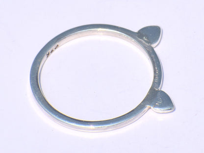 Silver Cat Ring, Animal Ring, Cat Ear Ring, Minimal Ring, Stacking Ring, Sterling Silver Cat Ring, Cat Lover Ring, kitten ring, Gift For Her