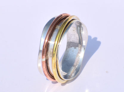 Boho Spinner Ring, Women Ring, Sterling Silver Ring, Silver Spinner Ring, Women Meditation Ring, Anxiety Ring, Thumb Ring, Anniversary Gift