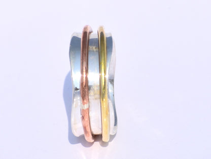 Boho Spinner Ring, Women Ring, Sterling Silver Ring, Silver Spinner Ring, Women Meditation Ring, Anxiety Ring, Thumb Ring, Anniversary Gift