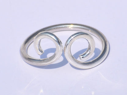 Spiral Ring, Women Ring, 925 Silver Ring, Handmade Ring, Fidget Ring, Swing Ring, Adjustable Ring, Knuckle Ring, Dainty Ring, Gift For Her