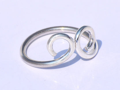 Spiral Ring, Women Ring, 925 Silver Ring, Handmade Ring, Fidget Ring, Swing Ring, Adjustable Ring, Knuckle Ring, Dainty Ring, Gift For Her