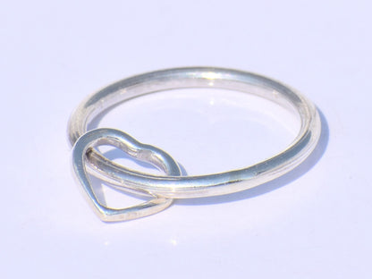Heart Ring, Love Ring, 925 Sterling Silver Ring, Anniversary Gift, Silver Heart Ring, Silver Dainty Ring, Silver Fidget Ring, Handmade Ring