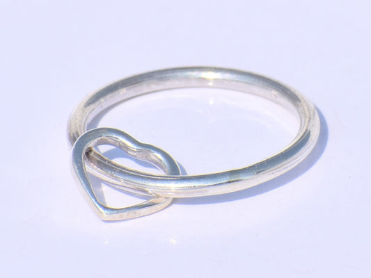 Heart Ring, Love Ring, 925 Sterling Silver Ring, Anniversary Gift, Silver Heart Ring, Silver Dainty Ring, Silver Fidget Ring, Handmade Ring