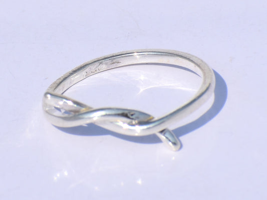 Knot Ring, Silver Rope Ring, Handmade Ring, 925 Sterling Ring, Silver Knuckle Ring, Statement Ring, Boho Ring, Silver Slim Ring,Gift For Her