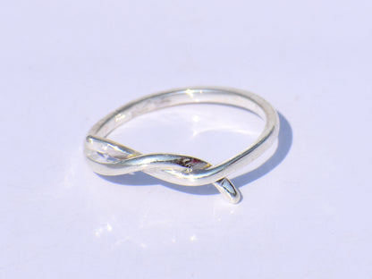 Knot Ring, Silver Rope Ring, Handmade Ring, 925 Sterling Ring, Silver Knuckle Ring, Statement Ring, Boho Ring, Silver Slim Ring,Gift For Her