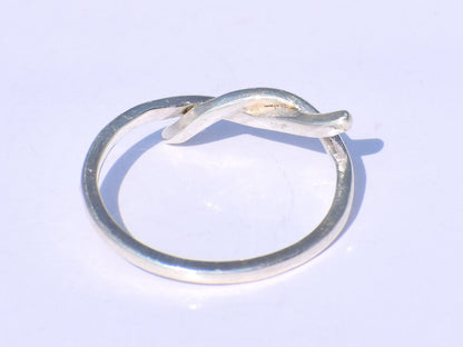 Knot Ring, Silver Rope Ring, Handmade Ring, 925 Sterling Ring, Silver Knuckle Ring, Statement Ring, Boho Ring, Silver Slim Ring,Gift For Her