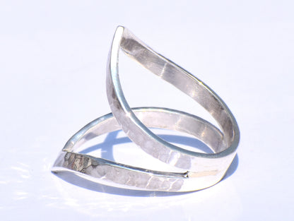 Chevron Ring, Handmade Ring, 925 Silver Ring, Band Ring, Hollow Ring, 925 Silver Ring, Chunky Ring, Unisex Ring, Hammered Ring, Gift For Her
