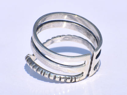 Silver Band Ring, Handmade Ring, Chevron Ring, 925 Silver Ring, Minimalist Ring, Bohemian Ring, Gift For Her, Triple Band Ring, Trinity Ring