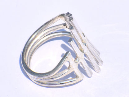 Silver Bar Ring, Crown Ring, Handmade Ring, 925 Sterling Silver Ring, Fidget Ring, Chunky Ring, Best Friend Gift, Statement Ring, Gift Ring