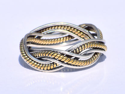 Silver Brass Band Ring, Sterling Silver Ring, Handmade Ring, Silver Brass Ring, Wire Ring, Jewelry For Women, Gift For Her, Statement Ring