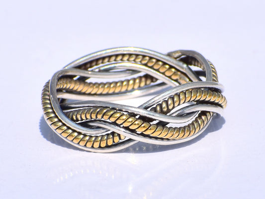 Silver Brass Band Ring, Sterling Silver Ring, Handmade Ring, Silver Brass Ring, Wire Ring, Jewelry For Women, Gift For Her, Statement Ring