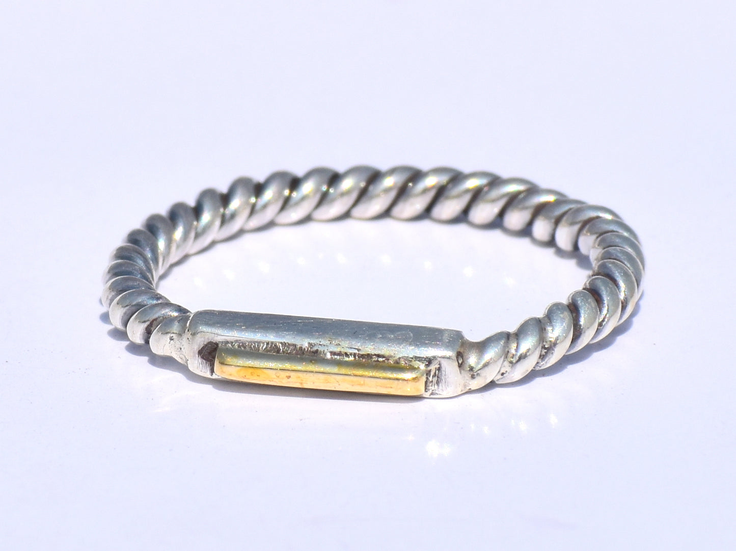 Silver Stacking Ring, Brass Head Ring, 925 Sterling Silver Ring, Nickel Free Silver, Unisex Ring, Handmade Ring, Fidget Ring, Chunky Ring