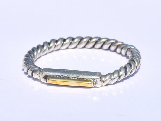 Silver Stacking Ring, Brass Head Ring, 925 Sterling Silver Ring, Nickel Free Silver, Unisex Ring, Handmade Ring, Fidget Ring, Chunky Ring