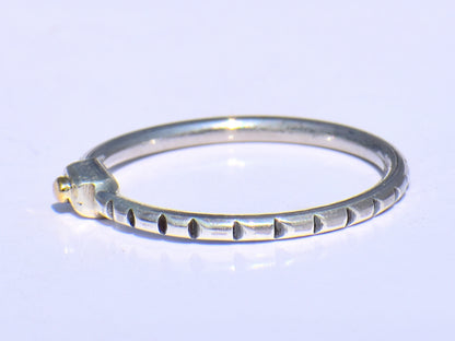 Silver Stacking Ring, Brass Dot Ring, Handcrafted Ring, Chunky Ring, Gift For Her, Statement Ring, Dainty Ring, Promise Ring, Trinity Ring