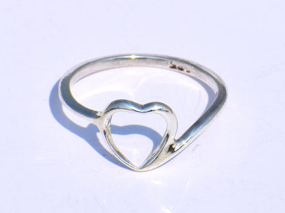 Heart Ring, Silver Dainty Ring, Knuckle Ring, Handmade Ring, Fidget Ring, Chunky Ring, 925 Silver Ring, Promise Ring, Women Ring, Love Ring