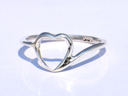 Heart Ring, Silver Dainty Ring, Knuckle Ring, Handmade Ring, Fidget Ring, Chunky Ring, 925 Silver Ring, Promise Ring, Women Ring, Love Ring