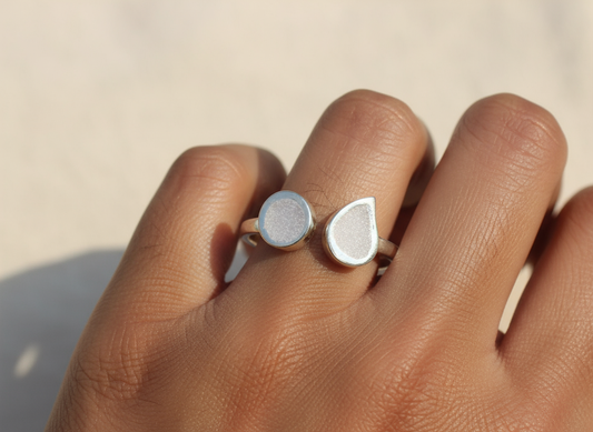 Continuum Silver Semicolon Ring – Handmade 925 Sterling Silver