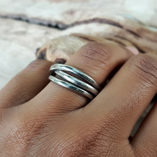 Oxidized Band Ring – Handmade 925 Sterling Silver Bohemian Jewelry