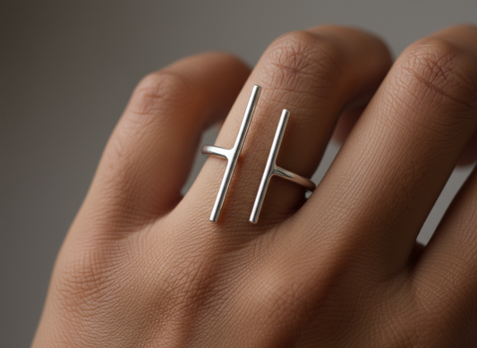 Minimalist Bar Ring – 925 Sterling Silver
