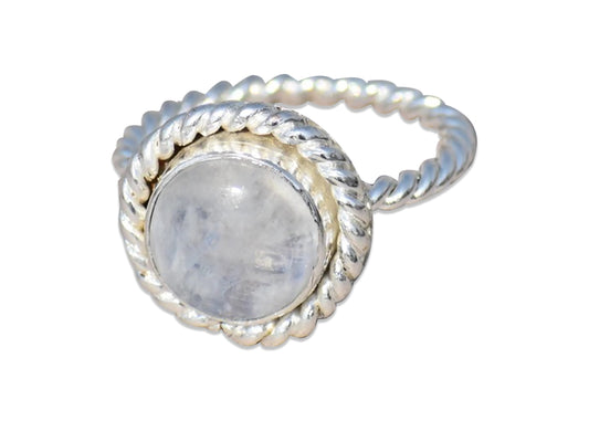 Vintage Moonstone Ring, Natural Moonstone Ring, Silver Ring, Handmade jewelry, Meditation Ring, Anxiety Ring, Gift For Ring, Statement Ring