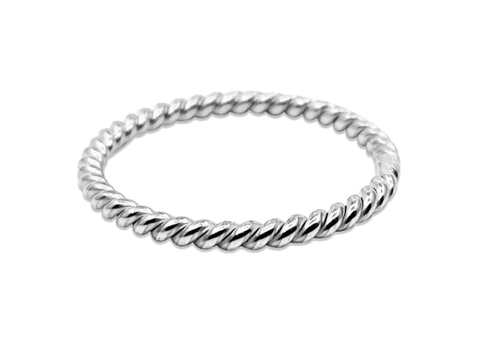Twist Ring, Rope Ring, Stacking Ring, Silver Twist Ring, Sterling Silver Ring, Unisex Rope Design, Thin Rope Ring, Minimalist Ring, Jewelry